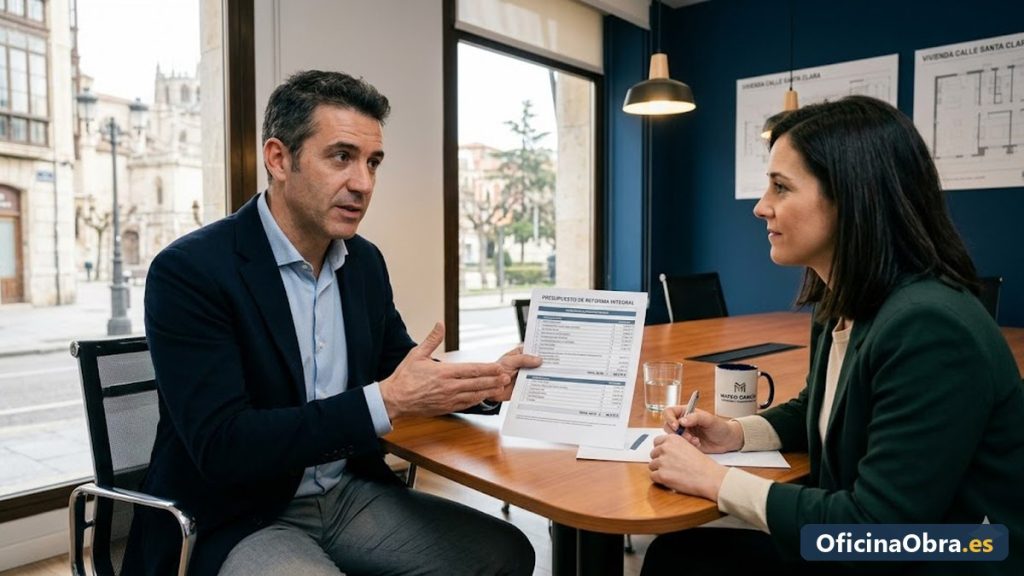 Profesional defiende presupuesto de obra ante cliente sin bajar el precio