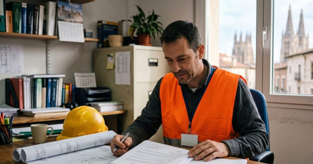 Errores legales en presupuestos de obra: documento revisado con marca de error